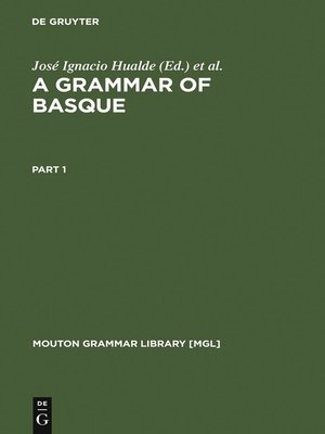 cover image of A Grammar of Basque
